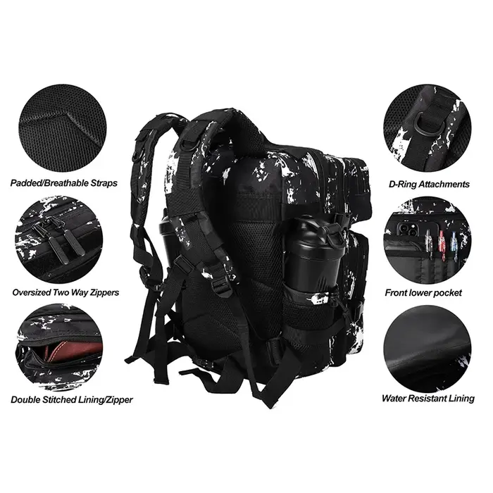 LHI 25L sac à dos tactique sac de GYM pour femmes école Fitness Sports Camping en plein air randonné