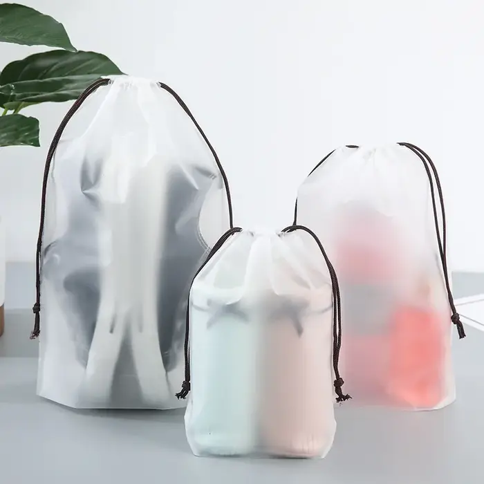 Sacs de natation à cordon coulissant, sac de rangement Transparent de plage, vêtements secs étanches