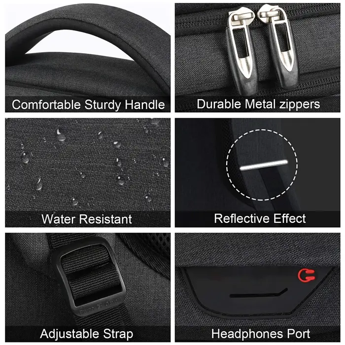 Sac à dos homme sac de voyage sac d'objectif d'appareil photo extérieur noir ergonomie pochette d'ordinateur grande capacité alpinisme sac à main étanche