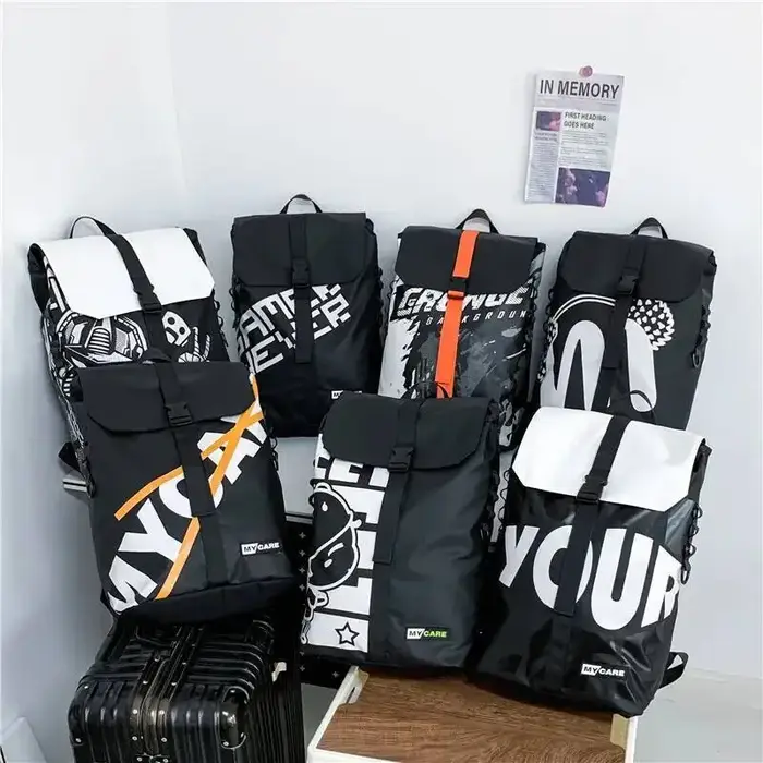Style coréen, sac à dos double de sport décontracté de voyage en plein air à la mode pour hommes avec sensation haut de