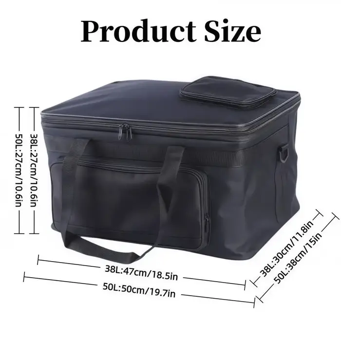 Sac de rangement de camping 38L 50L en toile grande capacité