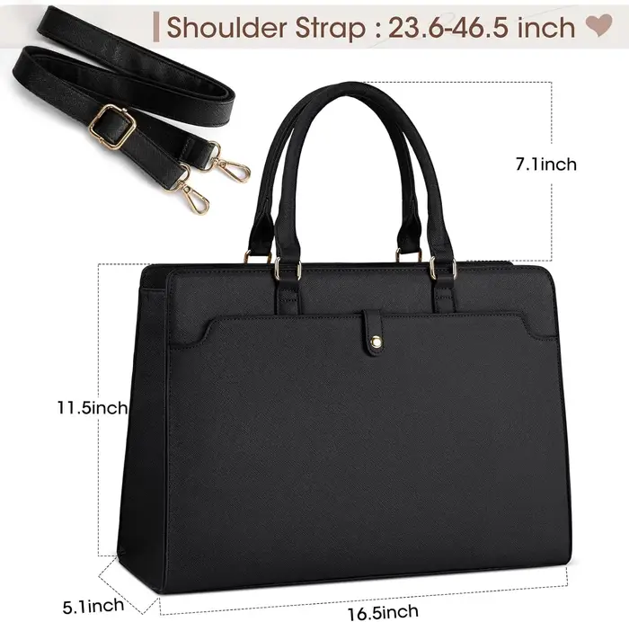 Sac d'ordinateur portable de grande capacité pour femme, sac fourre-tout pour ordinateur portable, s
