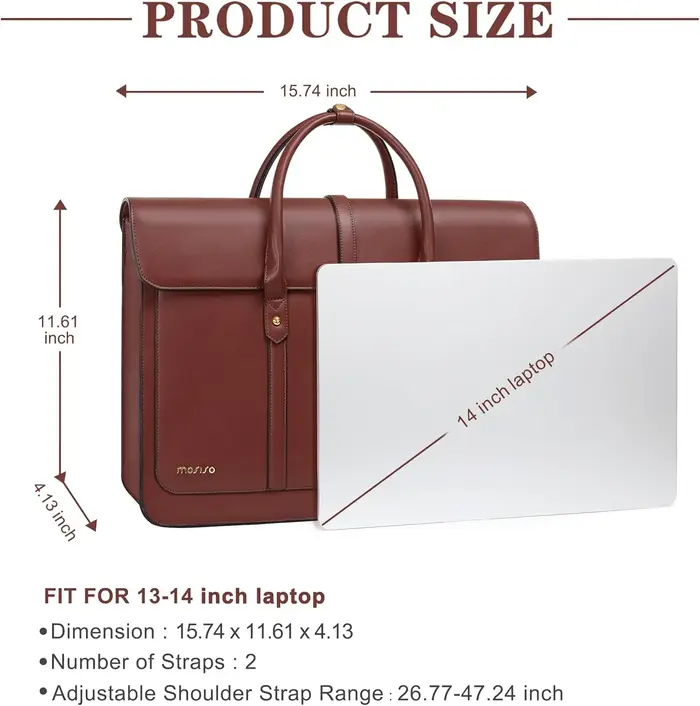 MOSISO sac fourre-tout pour femme pour MacBook 13 14 15 16 17.3 pouces ordinateur portable en cuir PU sac à bandoulière sac à dos sac à main double usage