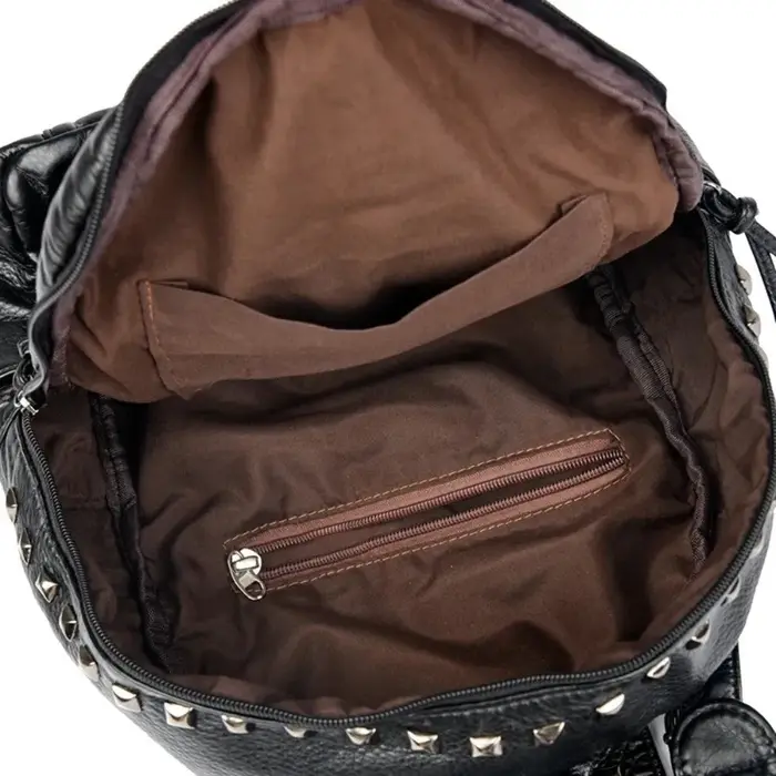 Sacs à dos à Rivets en cuir souple
