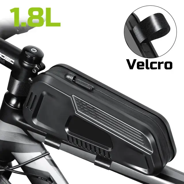 NEWBOLER Sac de vélo étanche pour cadre de vélo, sac de tube supérieur avec vis, sac de cadre de vél