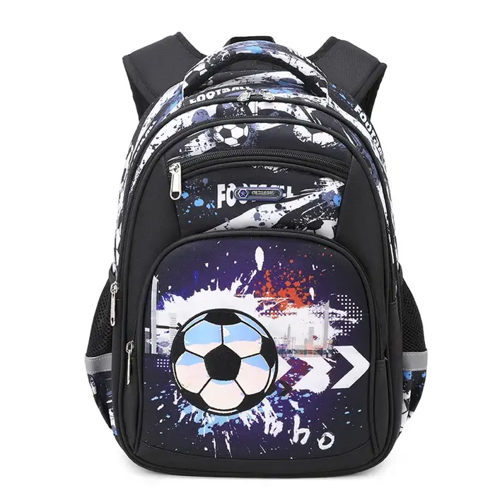 Sacs à dos d'école primaire garçons Camouflage Football dessin animé