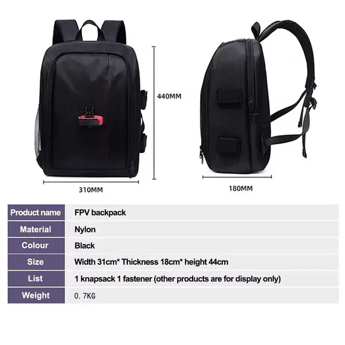 FPV Machine de croisement sac à dos quatre axes bricolage avion Drone modèle sac Portable étanche grande capacité stockage sac à dos cadeaux