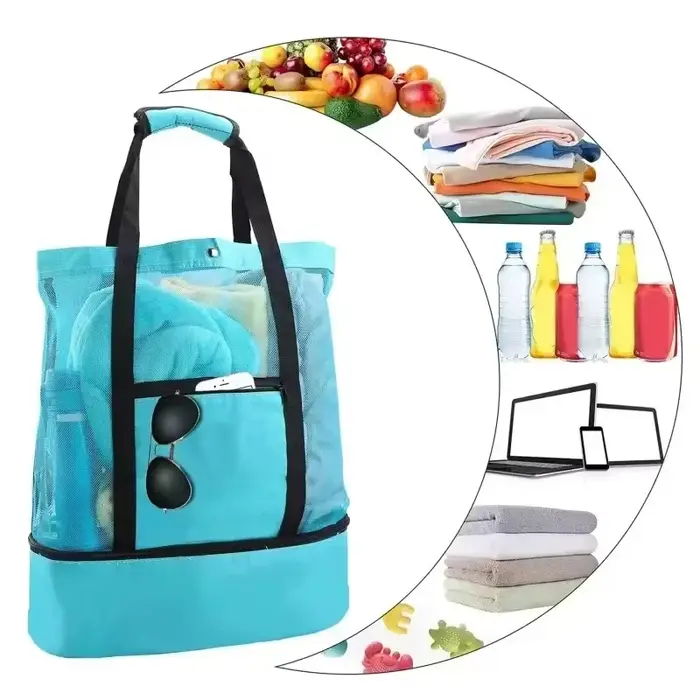 LUSQI Lot de 3 sacs de courses imperméables grande capacité