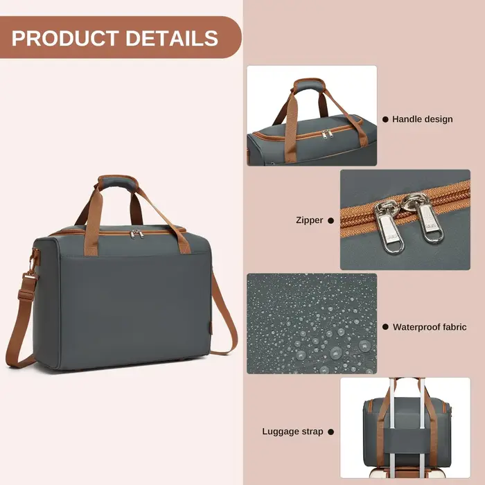 Kono 40x30x20cm Sac de voyage sous siège, bagage à main 20 L, gain de place pour Ryanair & EasyJet,