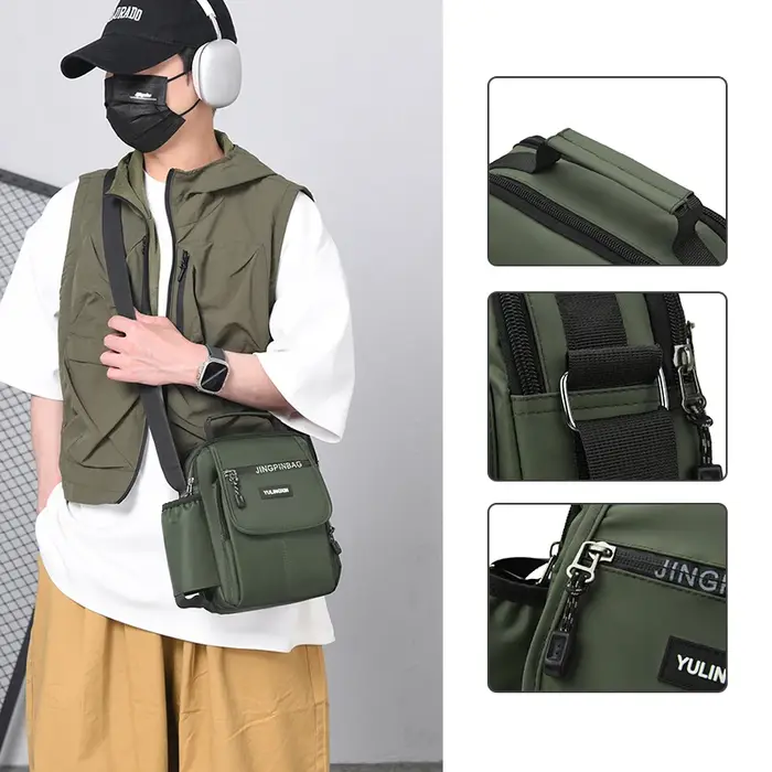 Sac à bandoulière carré sportif pour hommes – Sac