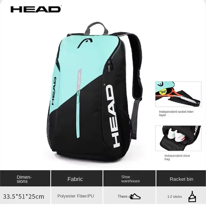 HEAD Tour Team Series 25L sacs de raquette de Tennis pour hommes femmes sac à dos confortable Original avec rangement de chaussures 2 raquettes
