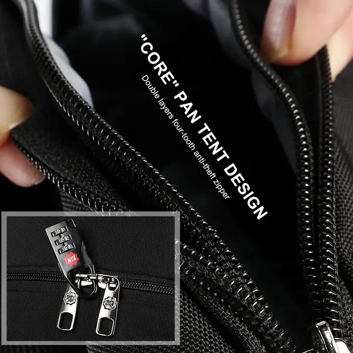 Sac à dos étanche pour ordinateur portable pour homme, sac de voyage pour l'école, port de chargemen