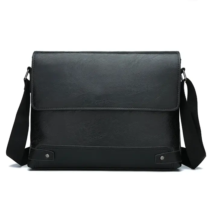 Sac à bandoulière rétro pour hommes d'affaires, sacoche horizontale pour documents, grande capacité,