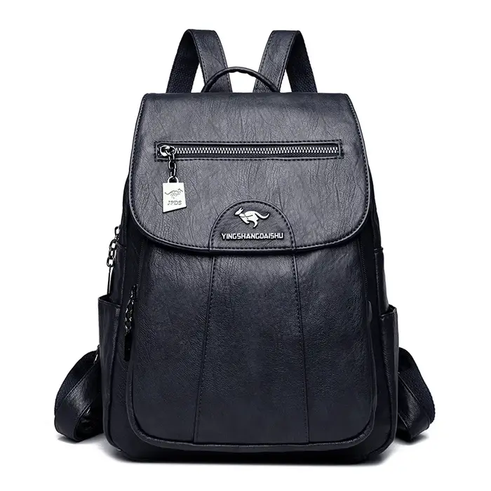 14 "(35 cm) sac à dos en peau de mouton Vintage sac d'école pour ordinateur portable sac à dos souple pour femme sac