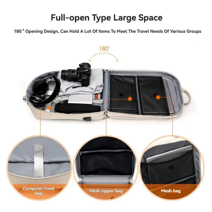 Sac à dos de grande capacité de mode de voyage pour 13