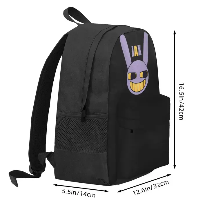 Jax avec nom (le incroyable cirque numérique) sacs à dos garçons filles Bookbag enfants