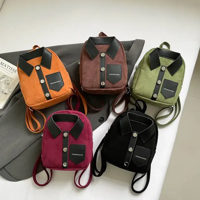 Petit sac à dos Punk veste Design sac à bandoulière pour adolescent mode sac à dos personnalité sac d'école mignon dame filles téléphone sac à main