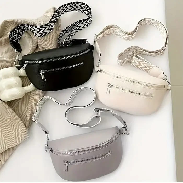 Sac banane en cuir souple pour femmes