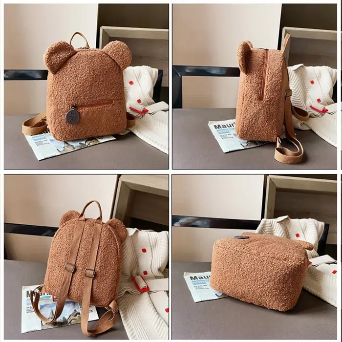 Sacs à dos ours personnalisés nom personnalisé PortableMini enfants voyage Shopping