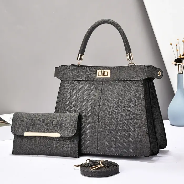 Sac à main en métal tendance pour femmes, sac mère-fille de couleur unie, sac bandoulière polyvalent