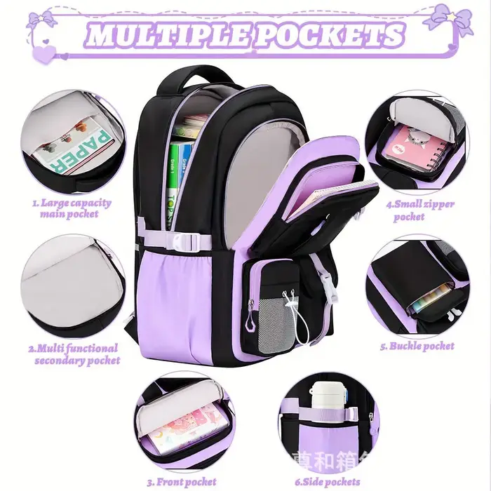 Sacs d'école pour enfants pour adolescentes ensemble cartable Kawaii école primaire 3 pièces sac à dos de lycée