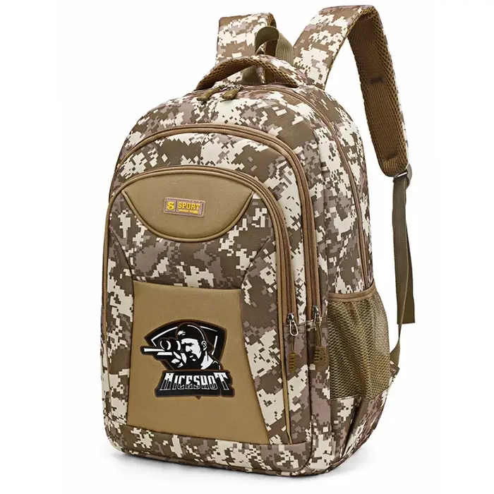Offre spéciale décontracté en plein air Camouflage sac à dos Oxford tissu grande capacité voyage sac à dos hommes mode