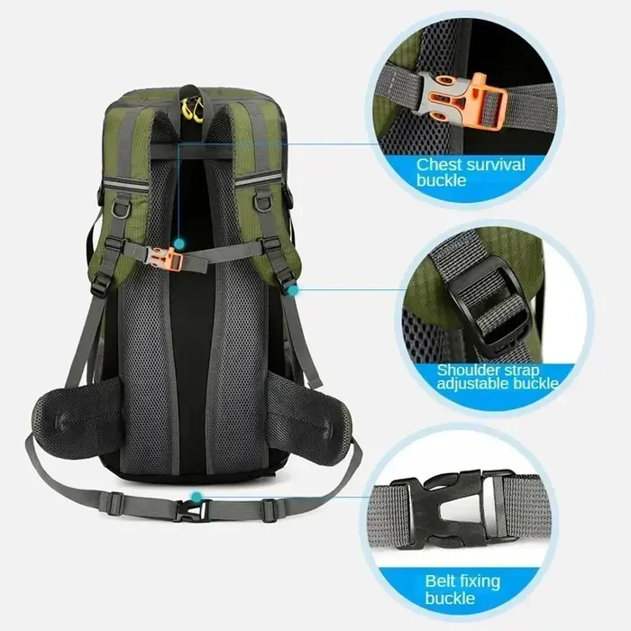 50L randonnée escalade pêche sac à dos haute capacité multifonctionnel