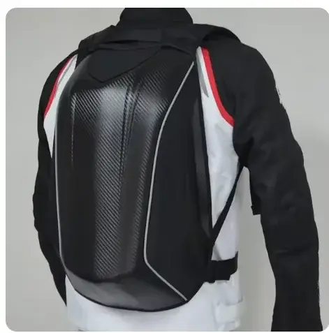 Sac à dos moto extensible 30-48L pour casque intégral, sac à dos de moto en fibre de carbone, imperm