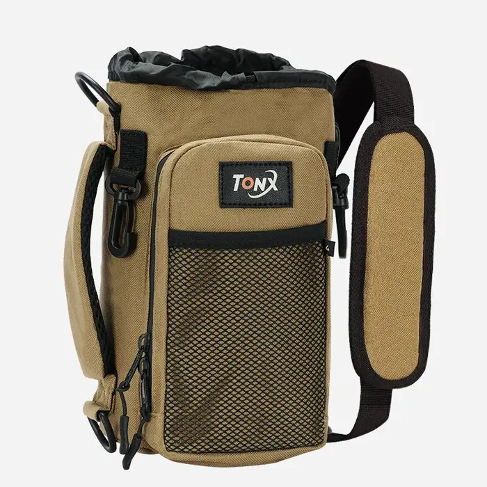Sac de bouteille d'eau isolé multifonctionnel avec bandoulière