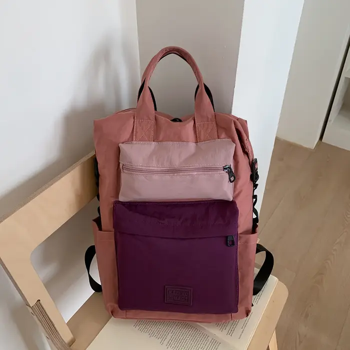 Sac à dos pour hommes, sac pour ordinateur portable, toile, sensation haut de gamme, sac d'école, vo
