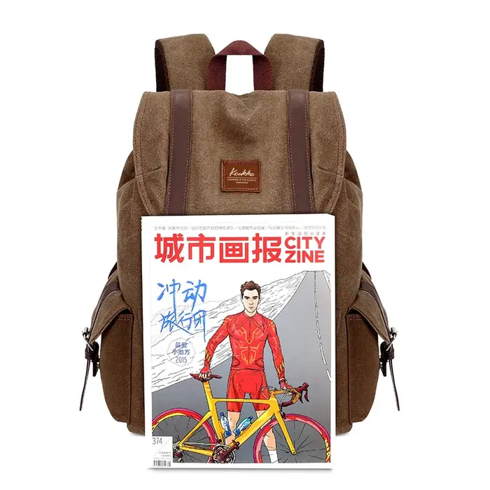 Sac à dos en toile rétro de style décontracté pour hommes