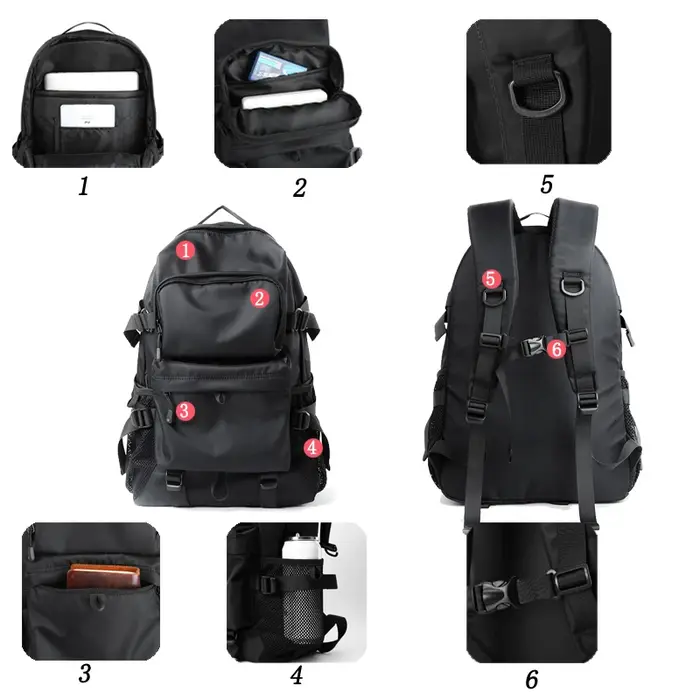 MOYYI léger décontracté sac à dos pour ordinateur portable pour hommes grand espace étanche voyage s