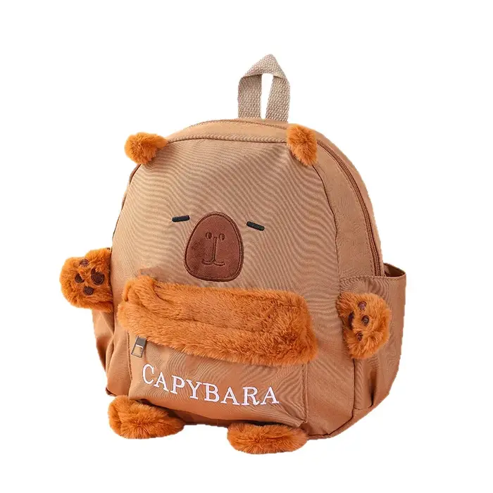Nouveau Sac à Dos Capybara en Peluche pour Étudiant