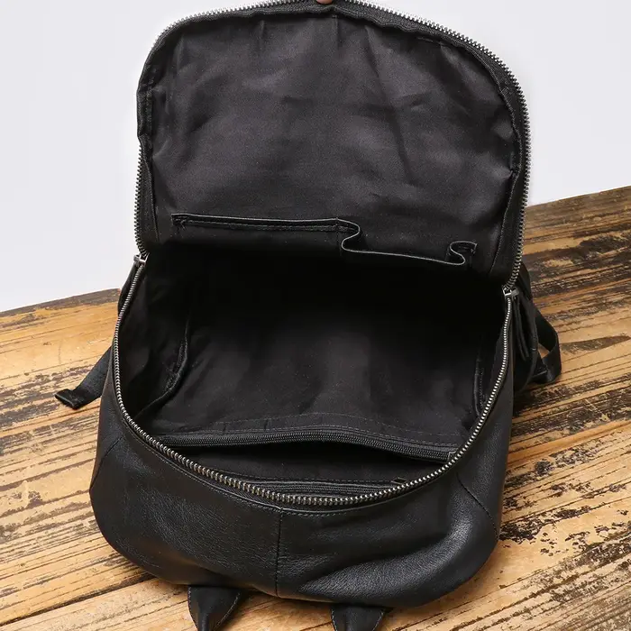 Sac à dos Double épaule en cuir véritable pour hommes