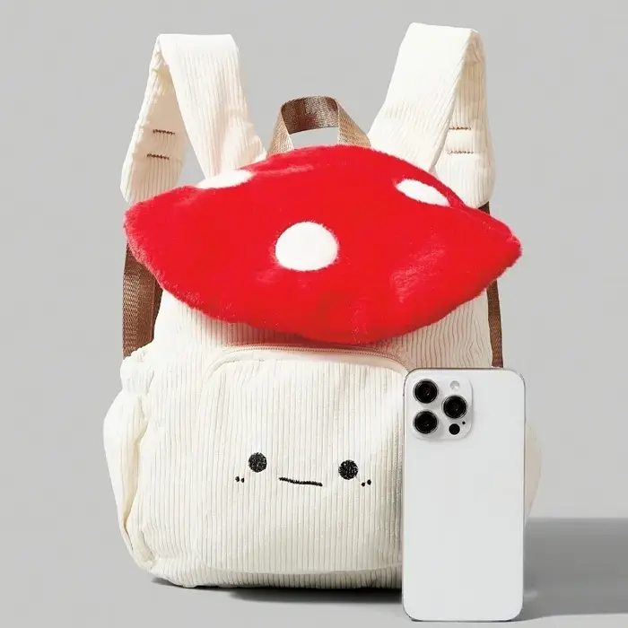 Sac à dos champignon en peluche Kawaii pour femmes
