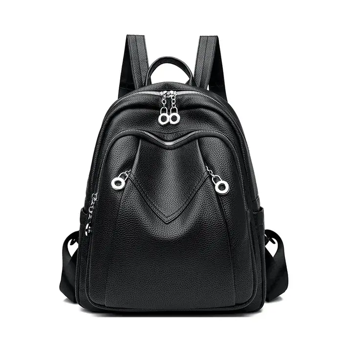 Sac à dos en cuir PU pour femmes : sacs à dos souples antivol convertibles - Sac à dos de voyage élé