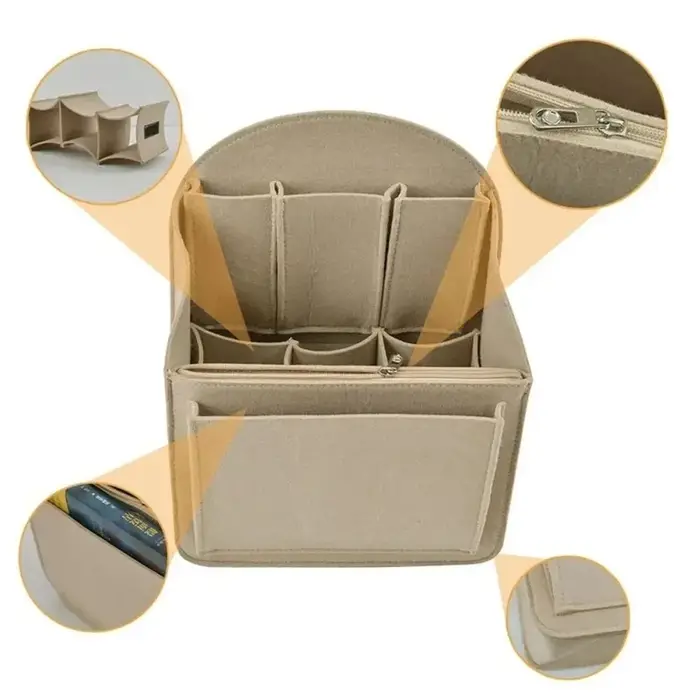 Sac à dos Portable insérer petit sac sacs à cosmétiques organisateur de maquillage sac de voyage intérieur diviseur sac