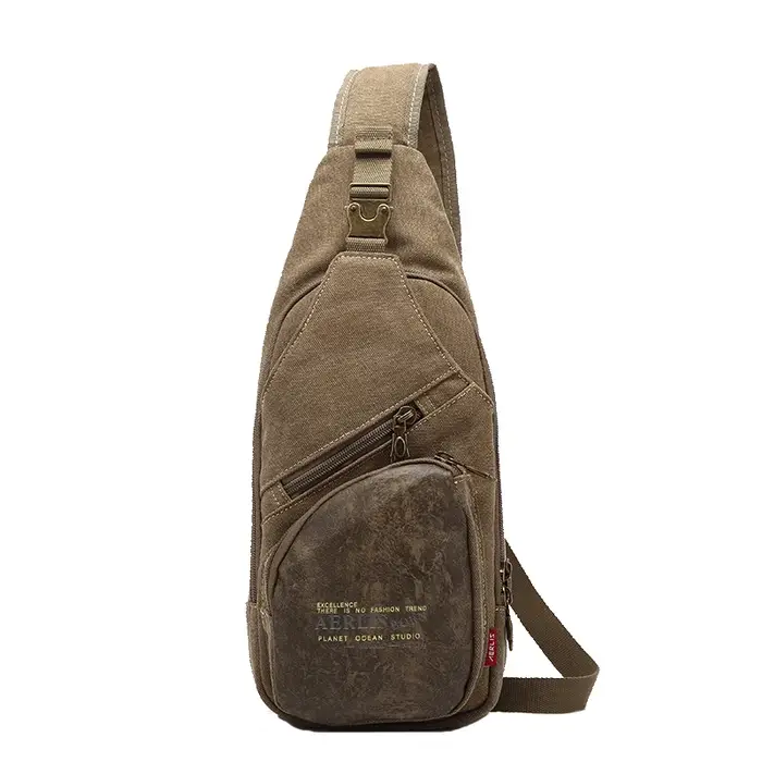Sac de poitrine en toile pour hommes