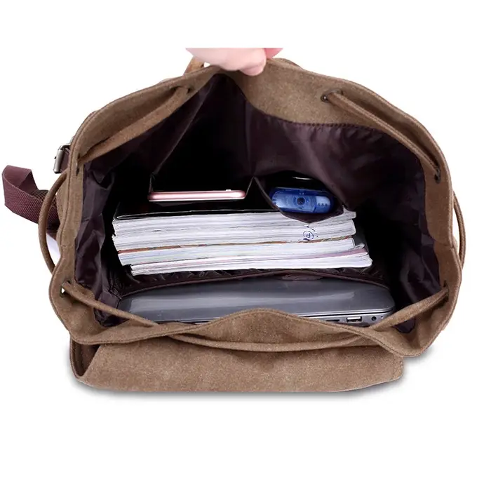 Sac à dos en toile rétro de style décontracté pour hommes