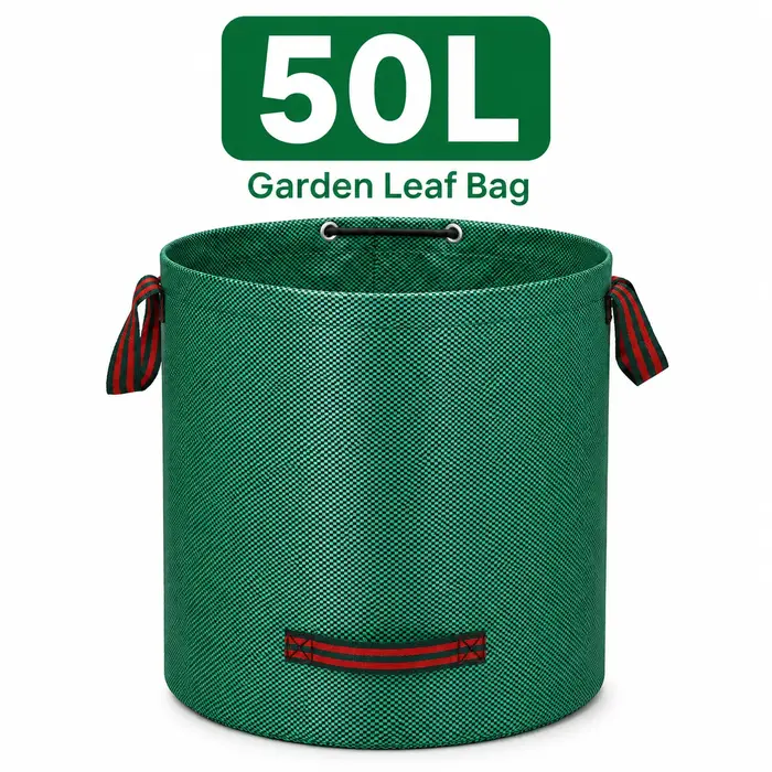 Sac à feuilles de jardin grande capacité réutilisable en PP tissé pour feuilles, herbe, branches, ne