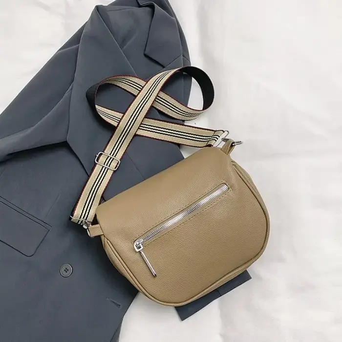 Élégant couleur unie en cuir PU Fanny Packs pour femmes Double fermetures éclair conception taille sac femme