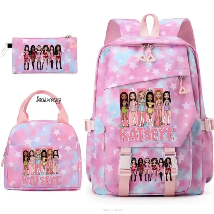 Nouveaux sacs à dos Katseye à imprimé amusant