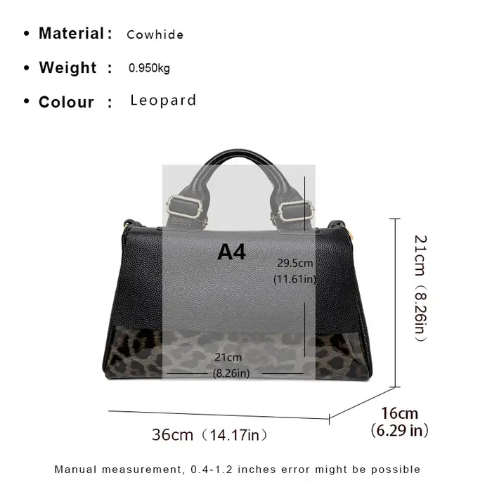 Aidrani sac à main en cuir véritable 2025 sac de mode pour femmes premium imprimé léopard marque de