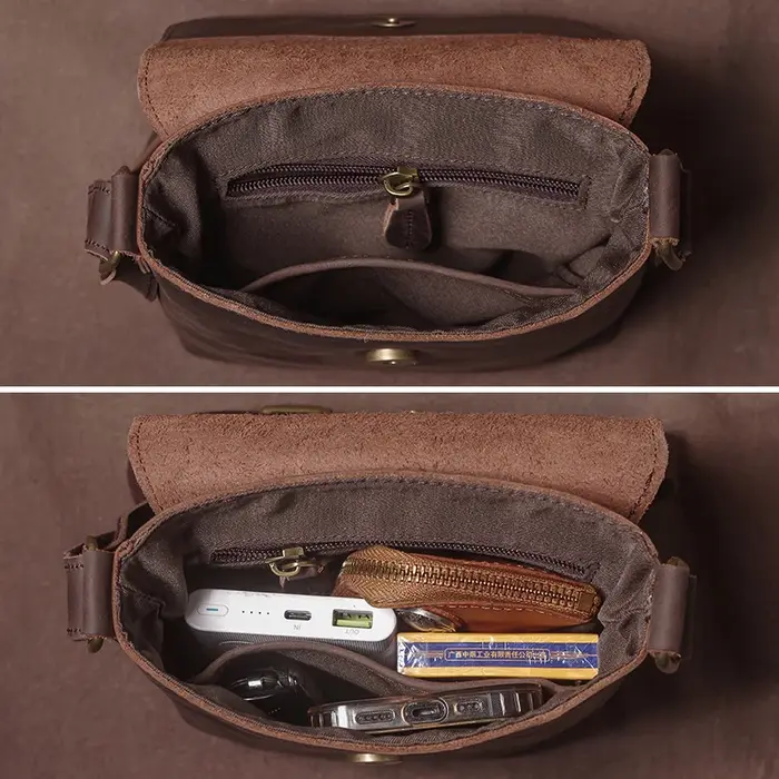GURO-Sac à Bandoulière en Cuir group pour Homme, Haute Qualité, Élingue, Cheval, Peau de Vache, Mess
