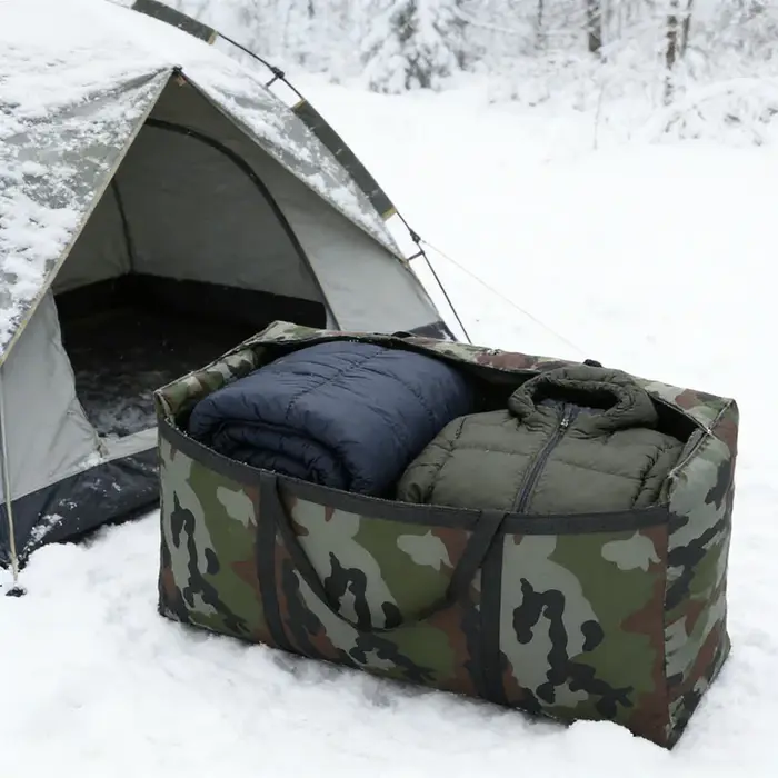 Grand sac de rangement camouflage imperméable et robuste pour le camping