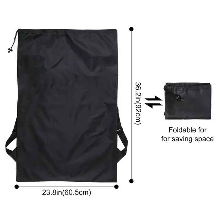 Grand sac à linge robuste en polyester avec cordon de serrage pour l'école