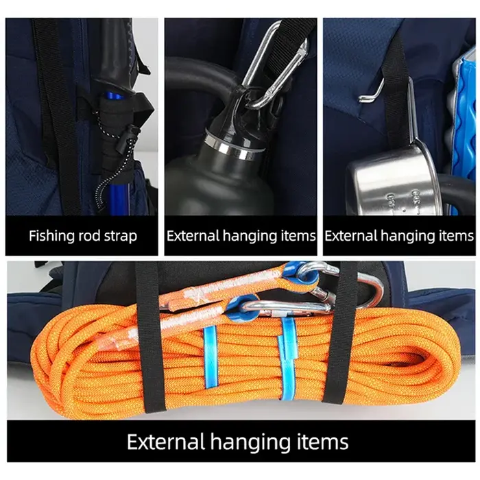 Camping en plein air escalade Trekking sac randonnée sac à dos avec housse de pluie grand Sport équipement organisateur