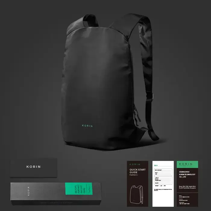 Korin-Sac à dos pliable ultraléger d'avant Pack Air avec boîte-cadeau pour homme, sac de voyage pour