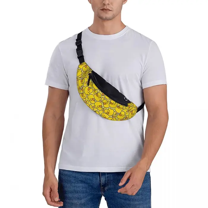 Sac banane personnalisé canards jaunes pour femmes et hommes