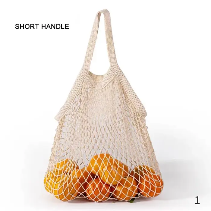 Sacs d'épicerie portables réutilisables, sacs pour fruits et légumes peuvent être lavés, corde en ma